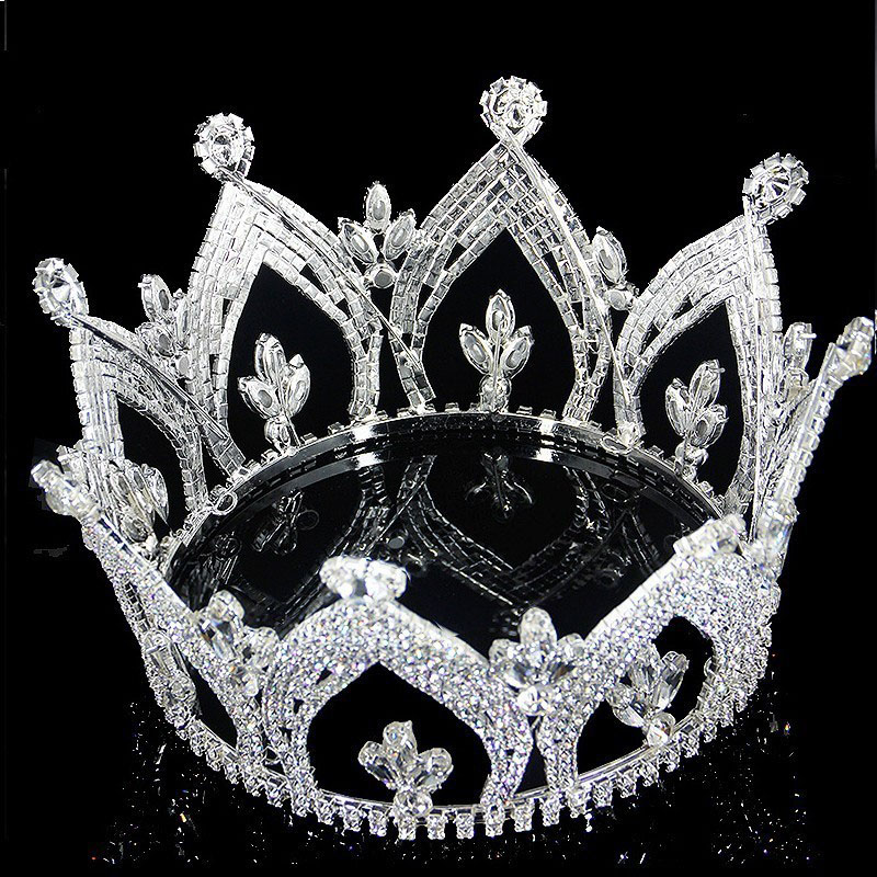 Bridal Jewelry European-style Crown Headdress Whole Circle Wedding Full Crown Round Crown Distributor