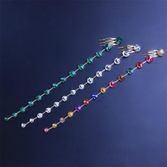 Long Tassel Colorful Rhinestone Headdress Fashion Popular Ponytail Hair Chain Manufacturer