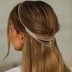 Full Diamond Multi-layer Hair Chain Fashion Bride Drop Forehead Chain Supplier