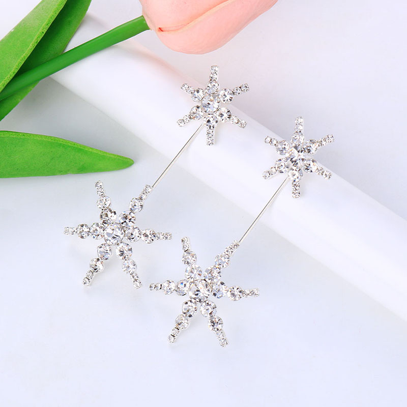 Starfish Simple Temperament Full Of Diamonds Earrings Accessories Manufacturer