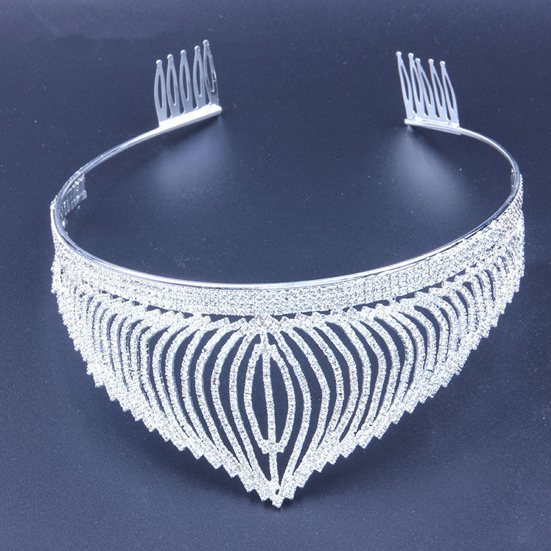 Bridal Crown Headdress Hair Bands Crystal Rhinestone Claw Chain Party Crowns Distributor