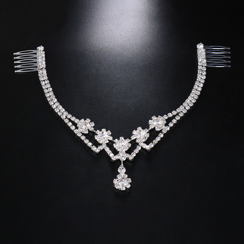 Fashion Bridal Wedding Rhinestone Hair Accessories Ethnic Wind Full Of Diamonds Forehead Chain Manufacturer