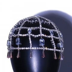 Luxury Rhinestone Headband Hair Accessories Female Fashion Retro Square Manufacturer