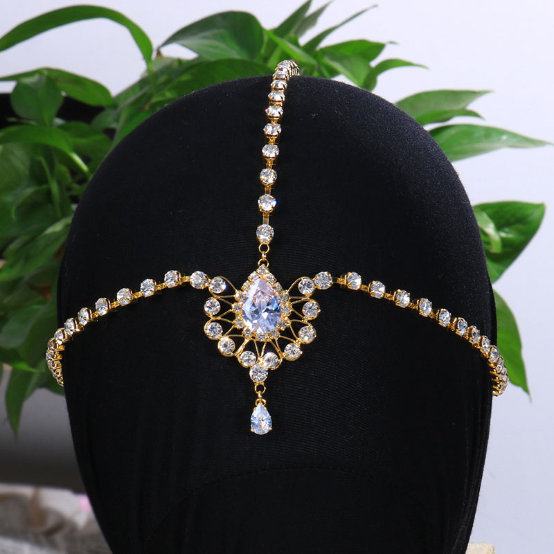 Bridal Wedding Zircon Hair Chain Ethnic Wind Retro Forehead Chain Manufacturer