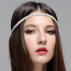 Simple Fashion Multi-layer Bridal Hair Chain Gothic Rhinestone Forehead Chain Manufacturer