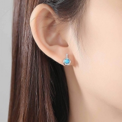 Wholesale S925 Silver Stud Earrings Set With Opal