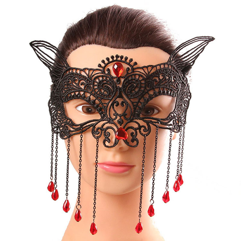 Lace Mask Tassel Crystal Sexy Fox Eye Mask Halloween Manufacturer