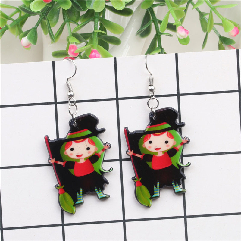 Halloween Pumpkin Boy Earrings Witch Girl Earrings Manufacturer