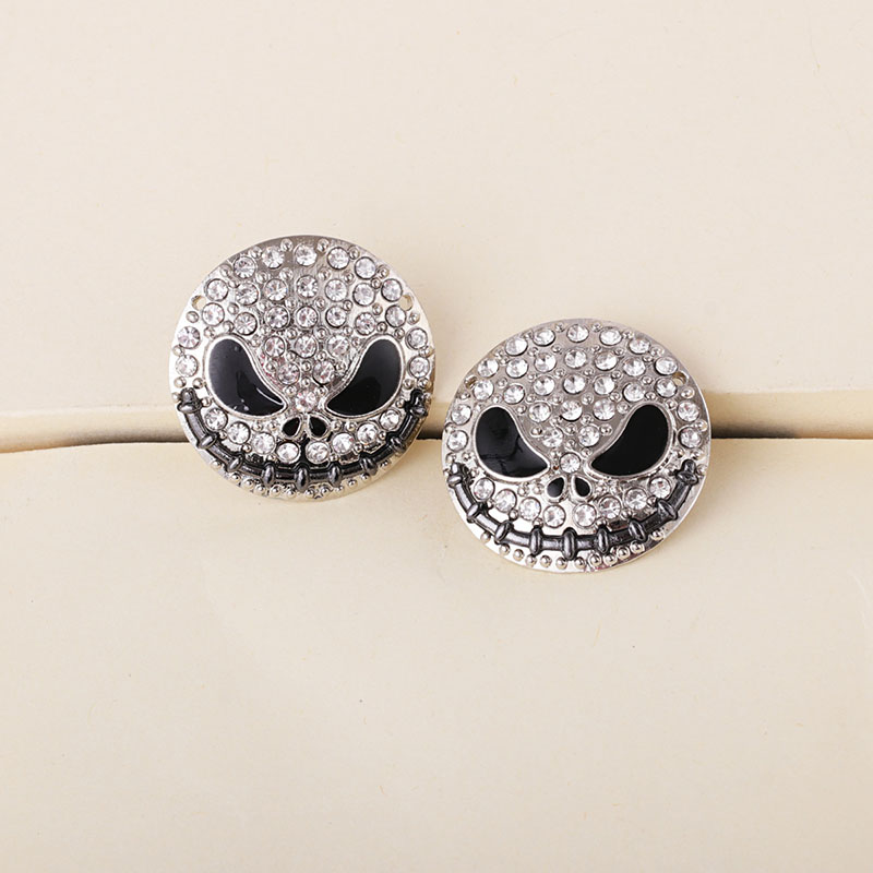 Fashion Halloween Weird Full Of Diamonds Dripping Oil Eyes Demon Earrings Manufacturer