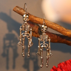 Personalized Human Skeleton Vintage Punk Style Skull Earrings Halloween Manufacturer
