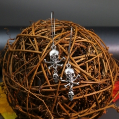 Wholesale Halloween Scary Spooky Skull Spider Web Earrings Dark Wind