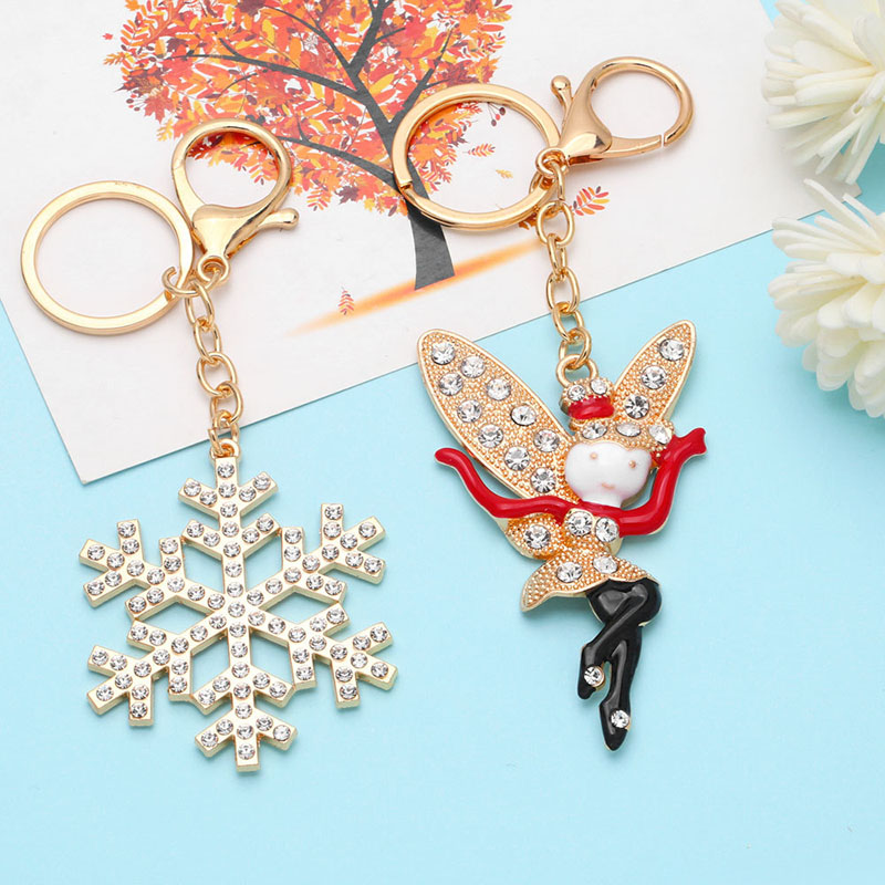 Wholesale Christmas Snowflake Elf Keychain