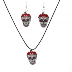 Acrylic Skull Earrings Necklace Set Halloween Manufacturer