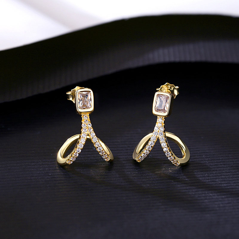 Wholesale Delicate Earrings Senior Sense S925 Silver Japanese And Korean Style Simple