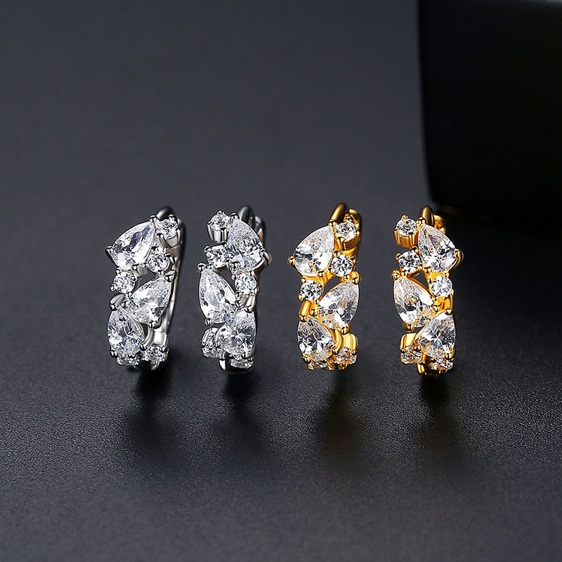 Wholesale Earring Buckle Earrings S925 Silver Gold Korean Version Of Simple