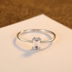 Wholesale Very Fine Finger Ring S925 Silver Ring With Zirconia Korean Version Of Exquisite Simple