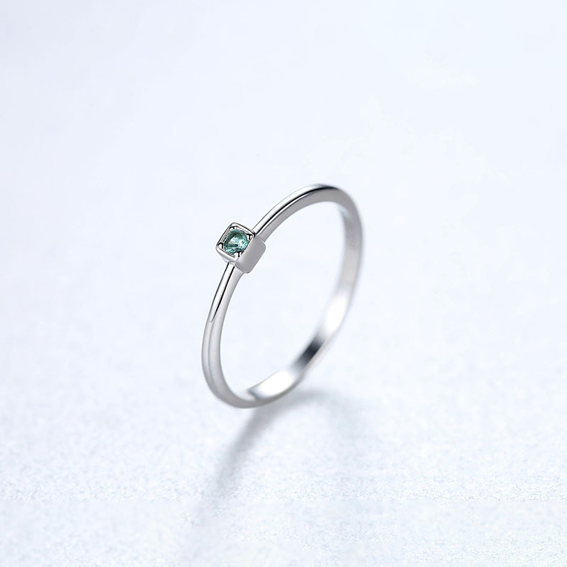 Wholesale Minimalist 925 Silver With Synthetic Gemstone Ring Ring