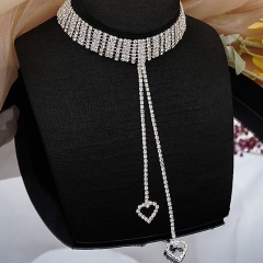 Fashion Mesh Chain Rhinestone Tassel Collar Bridal Accessories Manufacturer