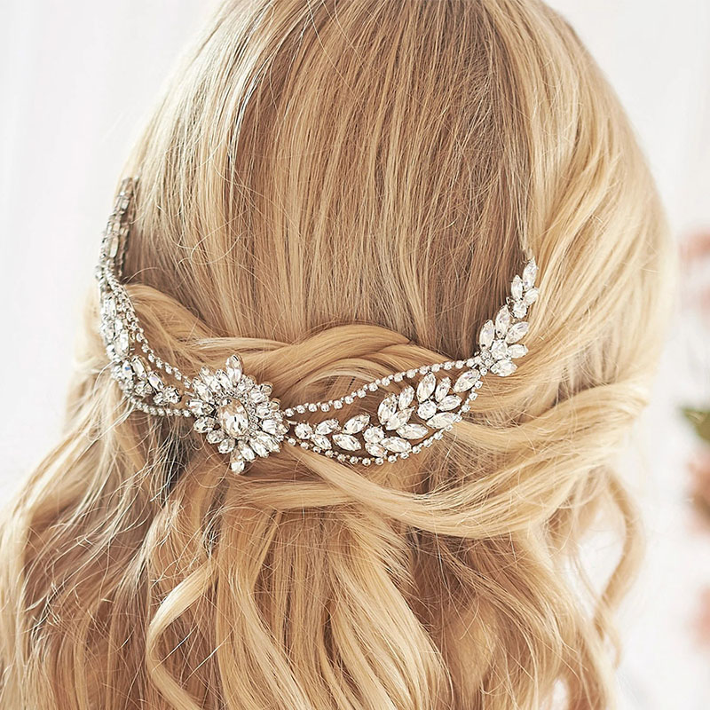 Flower Zirconia Hair Bands Luxury Bridal Hair Accessories Manufacturer