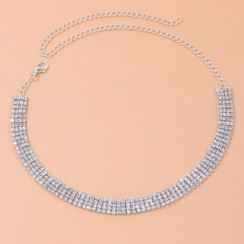 Fashion Sexy Multi-row Necklace Matching Rhinestone Necklace Manufacturer