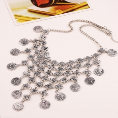 Wholesale Jewelry Vintage Tassel Coin Necklace Sweater Chain Clavicle Chain