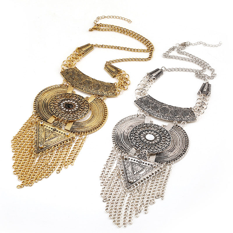 Wholesale Jewelry Long Fashion Tassel Necklace Vintage With Diamonds