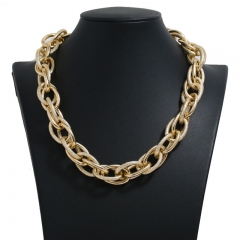 Wholesale Jewelry Simple Metal Chain Gold-plated Necklace Punk Style