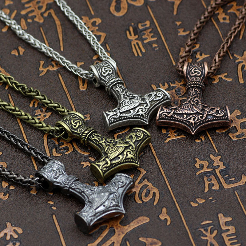 Wholesale Thor Hammer Viking Ireland Men's Necklace