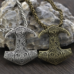 Wholesale Nordic Viking Odin Symbol Raven Pendant Necklace