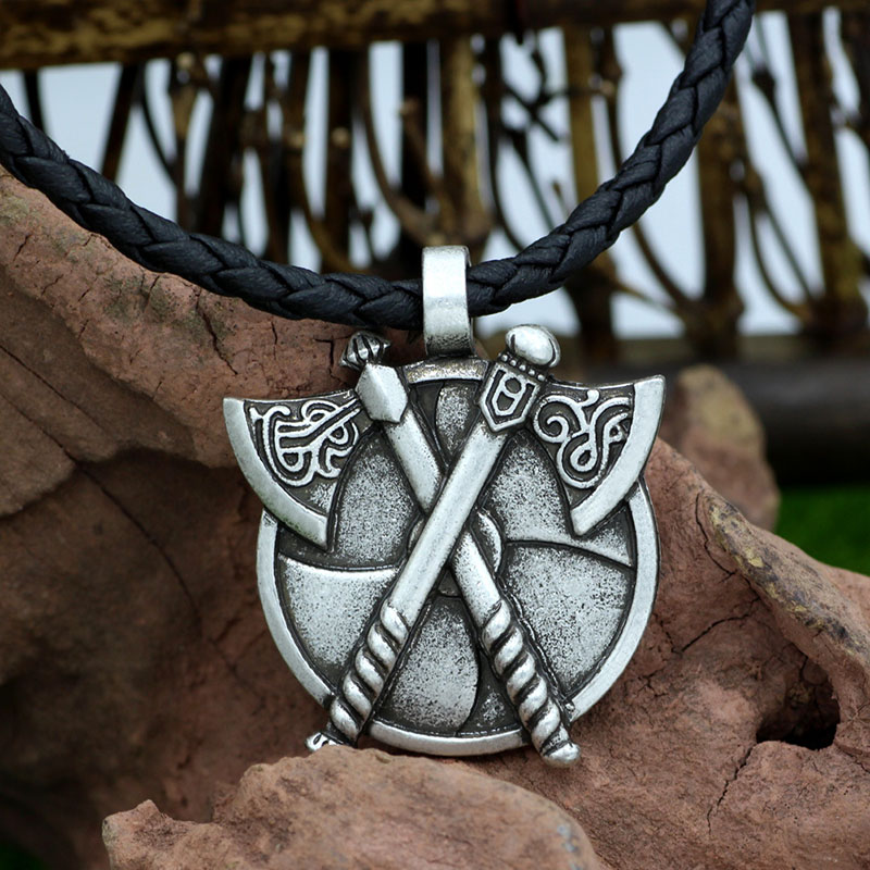 Wholesale Scandinavian Viking Double Axe Necklace Pendant