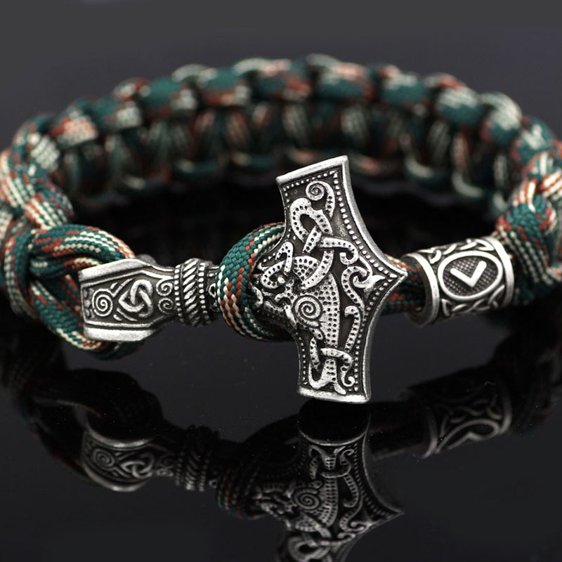 Wholesale Fashion Viking Thor's Hammer Camouflage Bracelet For Men Ireland