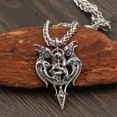 Wholesale Viking Twin Longsword Men's Pendant Necklace