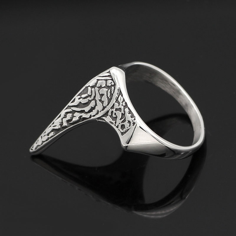 Wholesale Scandinavian Mythology Viking Odin Raven Stainless Steel Vintage Ring