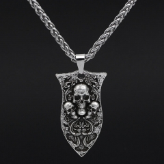 Wholesale Gothic Skull Pendant Dark Domineering Alloy Necklace