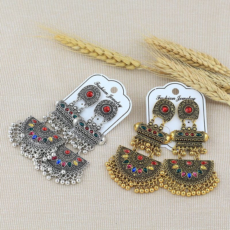 Fashion Retro With Diamonds Personalized Ethnic Wind Tassel Earrings Manufacturer