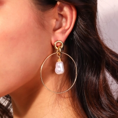 Wholesale Fashion Pearl Earrings Handmade Woven Creative