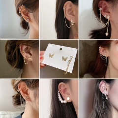 Korean Fashion 925 Silver Needle Personality Pearl Butterfly Earrings Temperament Earrings Manufacturer