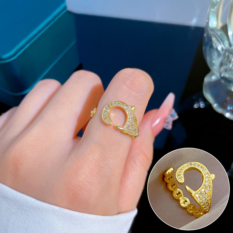 Real Gold Personalized Micro-set Ring Opening Adjustable Ring Manufacturer