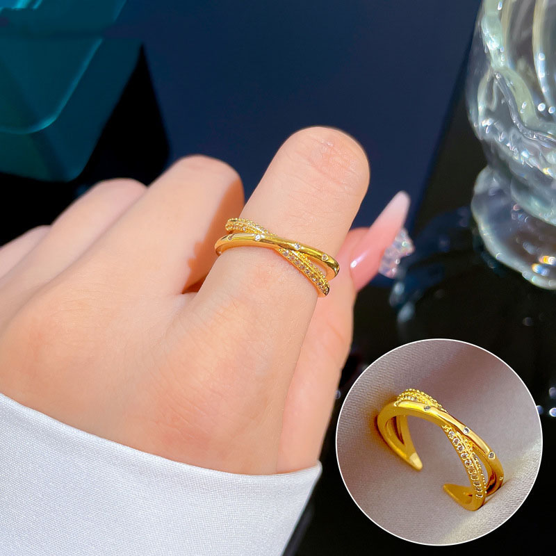 Real Gold Plating Fashion Personality Simple Open Ring Manufacturer