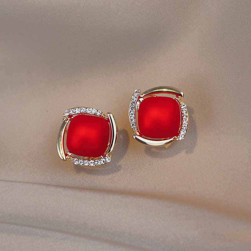 Wholesale Pearl Earrings Sterling Silver Red French Earrings