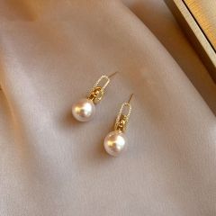Wholesale Pearl Earrings Unique French Light Luxury Sterling Silver Earrings