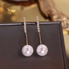 Wholesale Pearl Tassel Earrings Korean Earrings Sterling Silver Earrings