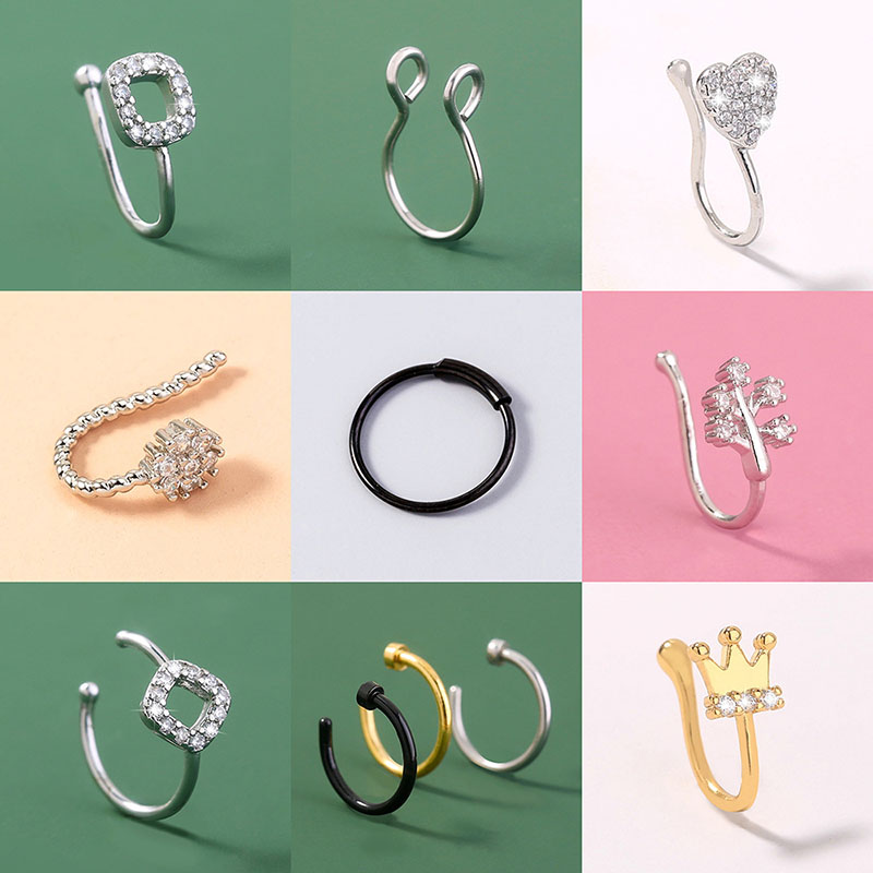 Fashion Trend U-shaped Fake Nose Ring Without Piercing Nose Stud Piercing Supplier