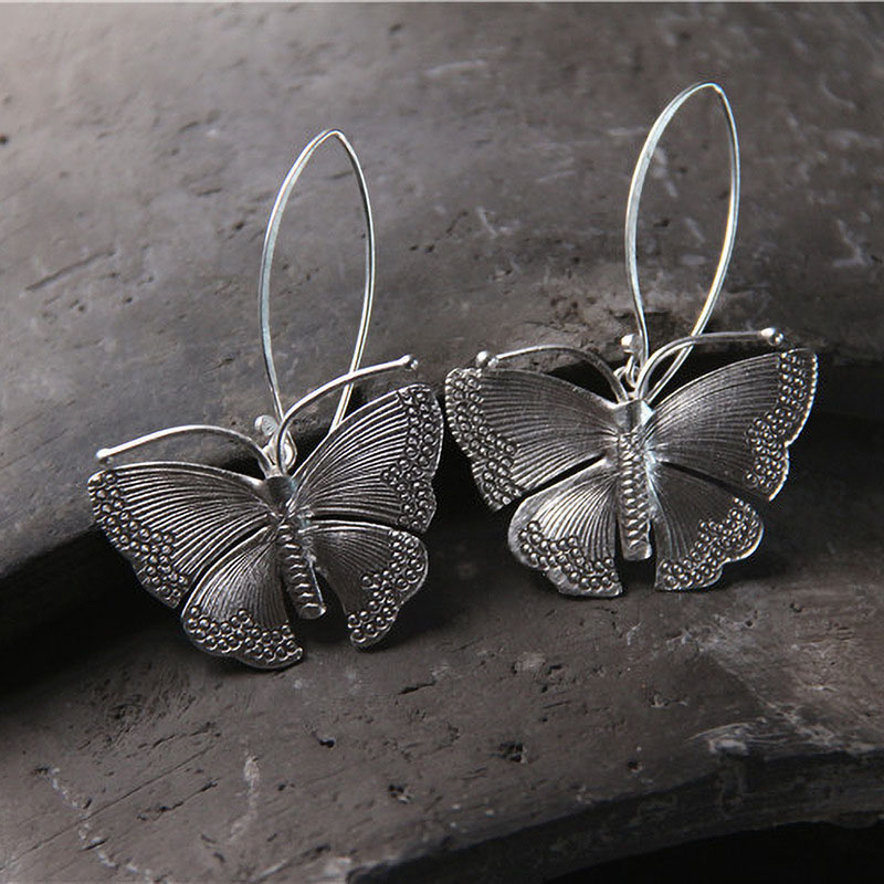 Wholesale Retro Butterfly Ear Wire Simple Earrings Fashion Niche