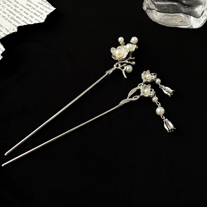 Wholesale Jewelry Vintage Pearl Flower Hairpin Elegant Hairpin Personality