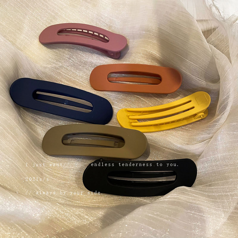 Wholesale Acrylic Morandi Color Korean Simple Bangs Clip Large Duckbill Clip Side Clip