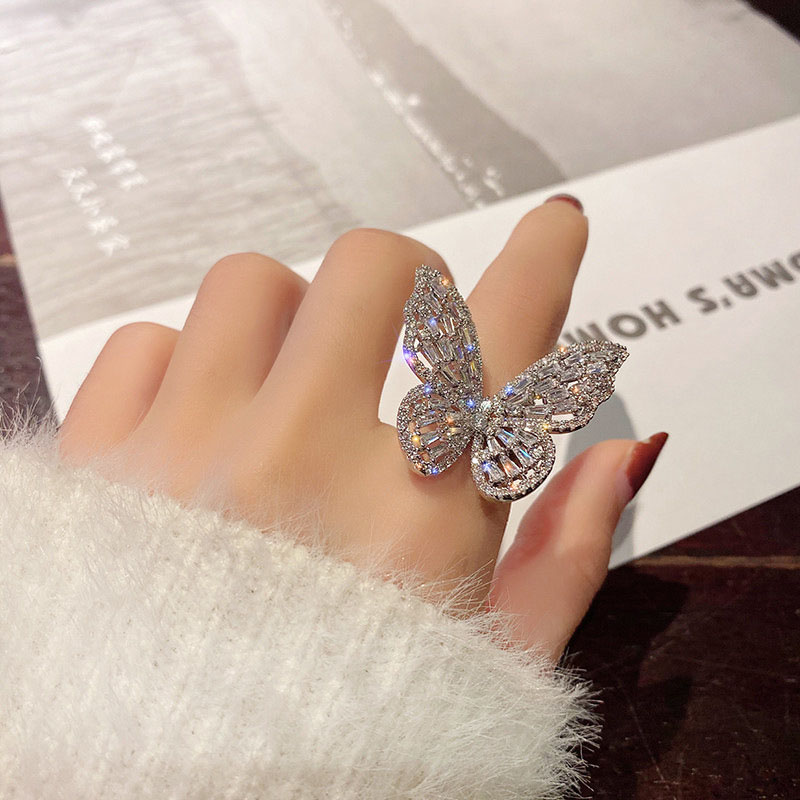 Luxury Zircon Butterfly Korean Version Of The Opening Ring Supplier