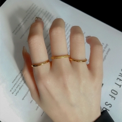 Korean Fashion Titanium Steel Frosted Finger Ring Supplier