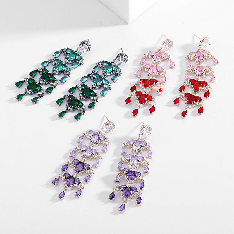 Wholesale Long Drop Earrings Court Style Earrings Light Luxury Exaggerated Atmosphere