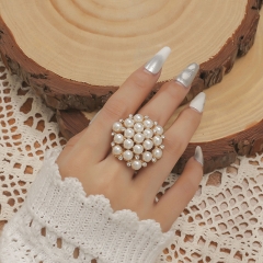 Fashion Index Finger Opening Adjustable Pearl Ring Distributor